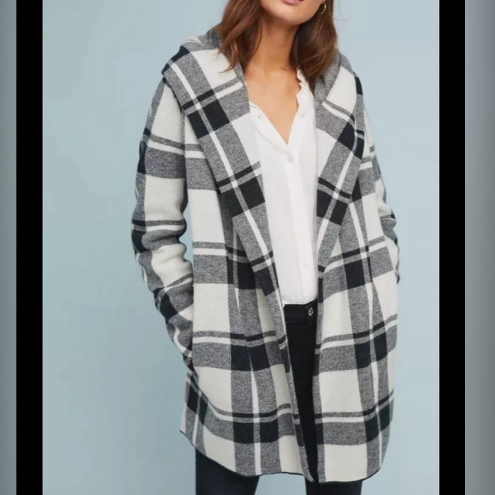 Anthropologie Field And Flower Plaid Jacket